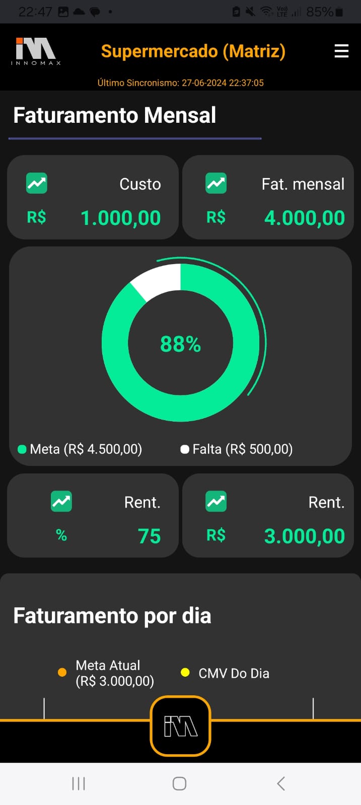 Imagem da tela do aplicativo